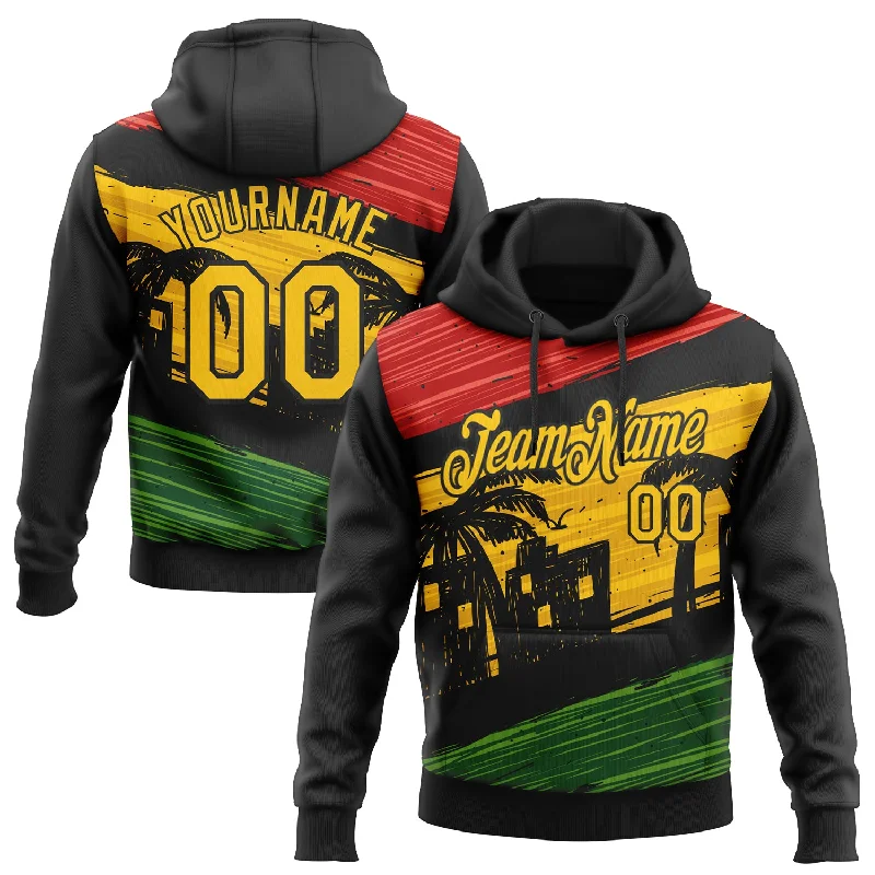 Bold And Trendy Gender-Neutral Outfits One Size Black Yellow 3D Pattern Design Black History Month Sports Pullover Sweatshirt Hoodie Bold And Trendy Gender-Neutral Outfits One Size Black Yellow 3D Pattern Design Black History Month Sports Pullover Sweatshirt Hoodie