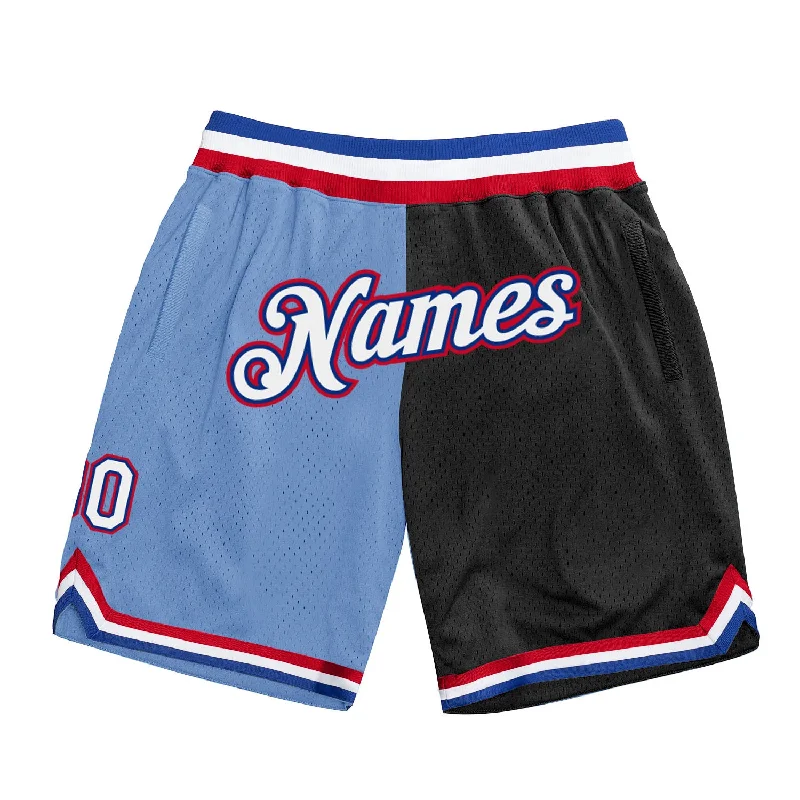 Sleek And Contemporary Gender-Free Outfits One Size Light Blue White-Black Authentic Throwback Split Fashion Basketball Shorts Sleek And Contemporary Gender-Free Outfits One Size Light Blue White-Black Authentic Throwback Split Fashion Basketball Shorts