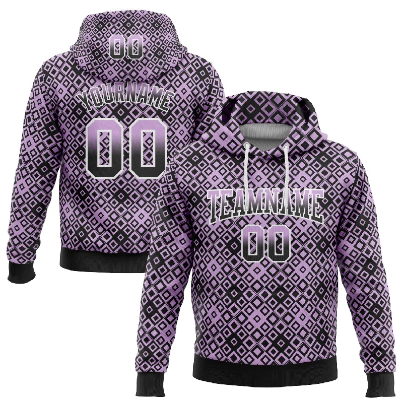 Sleek And Contemporary Gender-Free Outfits One Size Light Purple Black-White Fade 3D Pattern Design Geometric Square Shapes Sports Pullover Sweatshirt Hoodie Sleek And Contemporary Gender-Free Outfits One Size Light Purple Black-White Fade 3D Pattern Design Geometric Square Shapes Sports Pullover Sweatshirt Hoodie