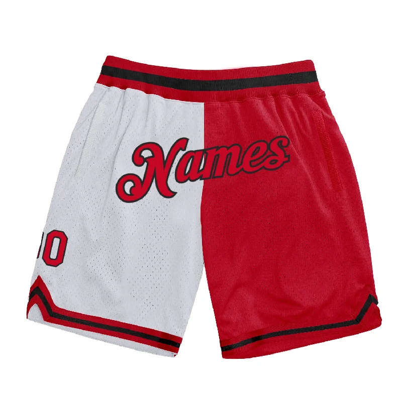 Gender-Neutral Clothing Styles One Size White Red-Black Authentic Throwback Split Fashion Basketball Shorts Gender-Neutral Clothing Styles One Size White Red-Black Authentic Throwback Split Fashion Basketball Shorts