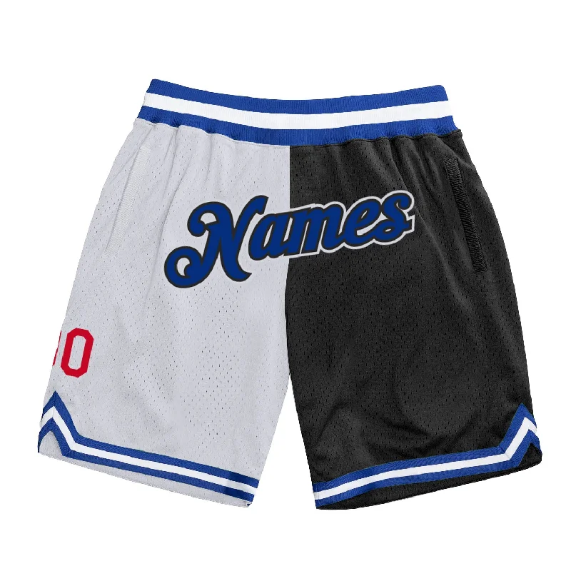 Classic And Timeless Unisex Style One Size White Royal-Black Authentic Throwback Split Fashion Basketball Shorts Classic And Timeless Unisex Style One Size White Royal-Black Authentic Throwback Split Fashion Basketball Shorts
