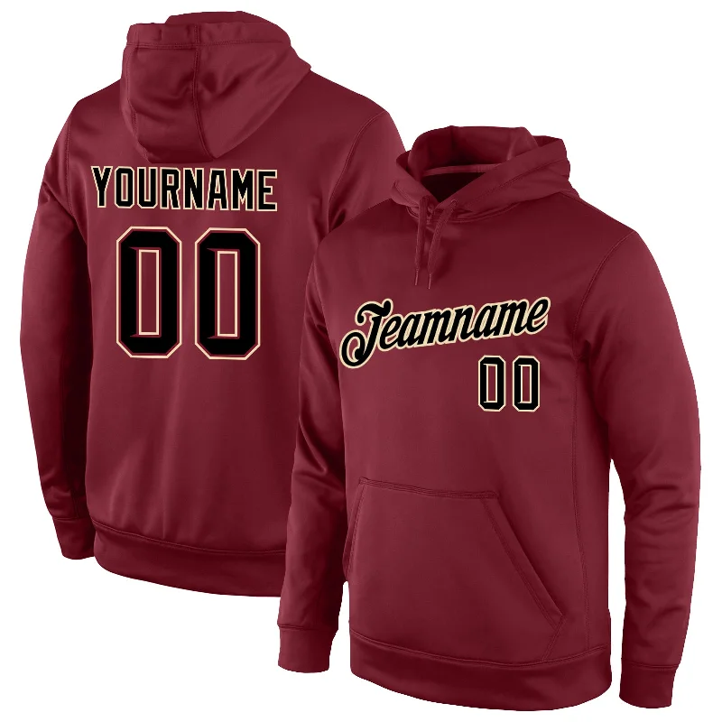 Gender-Neutral Fashion For Everyday Style One Size Burgundy Black-Cream Sports Pullover Sweatshirt Hoodie Gender-Neutral Fashion For Everyday Style One Size Burgundy Black-Cream Sports Pullover Sweatshirt Hoodie