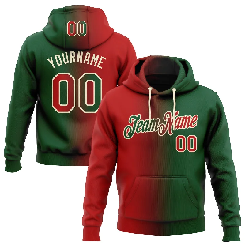 Unisex Casual Fashion Trends One Size Green Red-Cream Gradient Fashion Sports Pullover Sweatshirt Hoodie Unisex Casual Fashion Trends One Size Green Red-Cream Gradient Fashion Sports Pullover Sweatshirt Hoodie