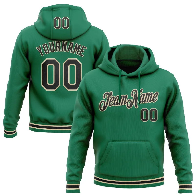 Relaxed-Fit Unisex Clothing Options One Size Kelly Green Black-Cream Sports Pullover Sweatshirt Hoodie Relaxed-Fit Unisex Clothing Options One Size Kelly Green Black-Cream Sports Pullover Sweatshirt Hoodie