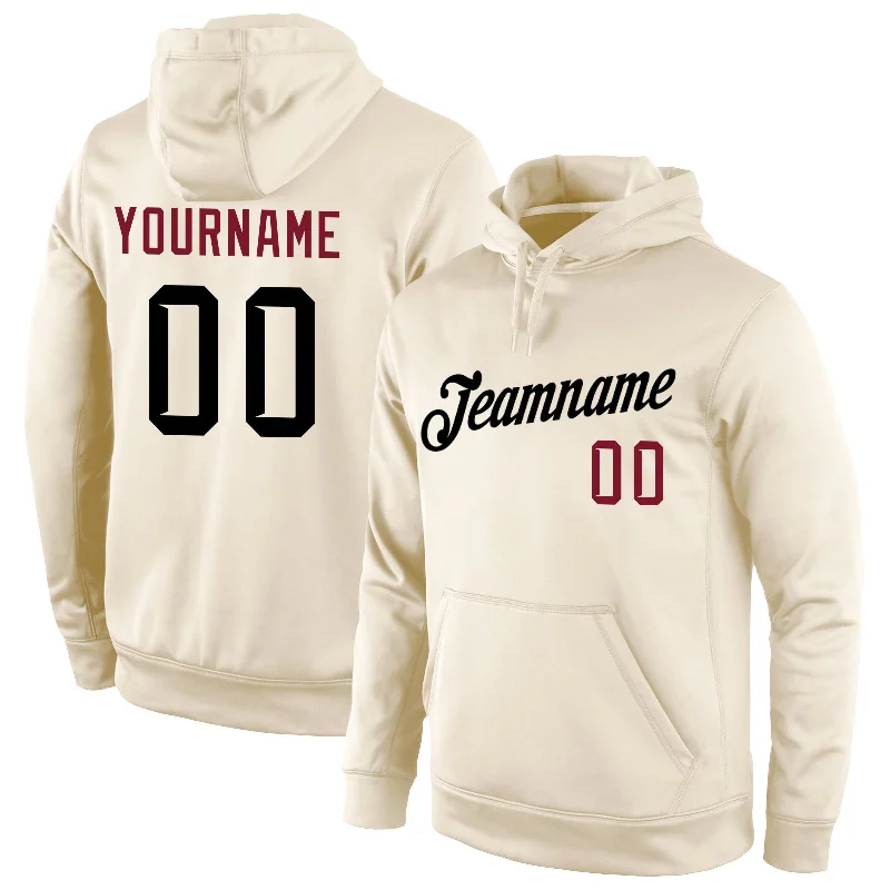 Classic And Timeless Unisex Style One Size Cream Black-Crimson Sports Pullover Sweatshirt Hoodie Classic And Timeless Unisex Style One Size Cream Black-Crimson Sports Pullover Sweatshirt Hoodie