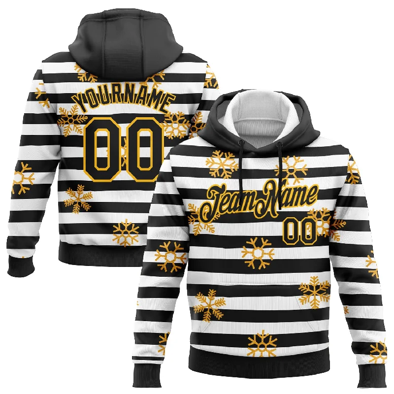 Urban-Inspired Unisex Fashion Pieces One Size Black Gold-White Christmas Gold Snowflakes 3D Sports Pullover Sweatshirt Hoodie Urban-Inspired Unisex Fashion Pieces One Size Black Gold-White Christmas Gold Snowflakes 3D Sports Pullover Sweatshirt Hoodie