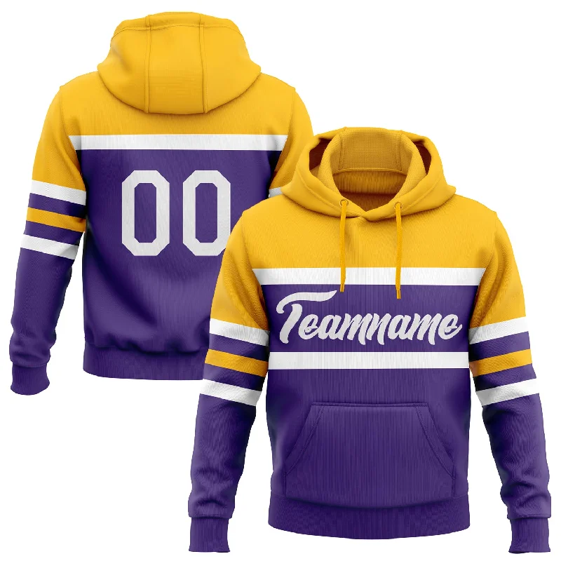 Versatile Clothing For All Genders One Size Purple White-Gold Line Sports Pullover Sweatshirt Hoodie Versatile Clothing For All Genders One Size Purple White-Gold Line Sports Pullover Sweatshirt Hoodie