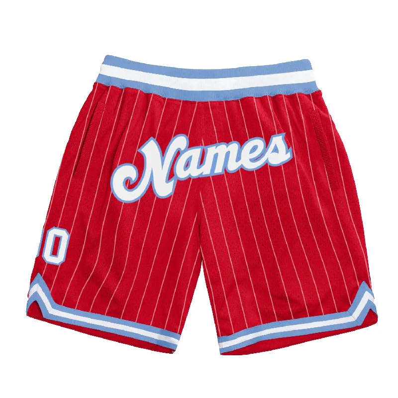 Comfortable Unisex Streetwear One Size Red White Pinstripe White-Light Blue Authentic Basketball Shorts Comfortable Unisex Streetwear One Size Red White Pinstripe White-Light Blue Authentic Basketball Shorts