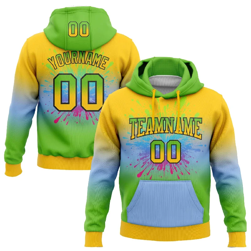 Bold And Trendy Gender-Neutral Outfits One Size Yellow Aurora Green Light Blue-Black Fade Fashion Splash Sports Pullover Sweatshirt Hoodie Bold And Trendy Gender-Neutral Outfits One Size Yellow Aurora Green Light Blue-Black Fade Fashion Splash Sports Pullover Sweatshirt Hoodie