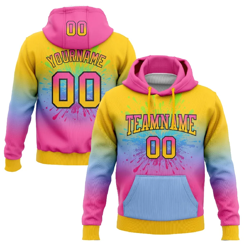 Functional And Stylish Unisex Wear One Size Yellow Pink Light Blue-Black Fade Fashion Splash Sports Pullover Sweatshirt Hoodie Functional And Stylish Unisex Wear One Size Yellow Pink Light Blue-Black Fade Fashion Splash Sports Pullover Sweatshirt Hoodie