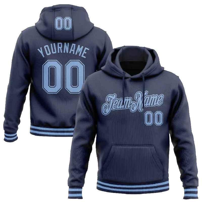 Elegant And Minimal Gender-Free Clothing One Size Navy Light Blue Sports Pullover Sweatshirt Hoodie Elegant And Minimal Gender-Free Clothing One Size Navy Light Blue Sports Pullover Sweatshirt Hoodie