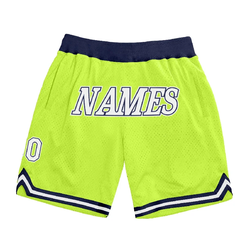 Soft And Breathable Unisex Loungewear One Size Neon Green White-Navy Authentic Throwback Basketball Shorts Soft And Breathable Unisex Loungewear One Size Neon Green White-Navy Authentic Throwback Basketball Shorts
