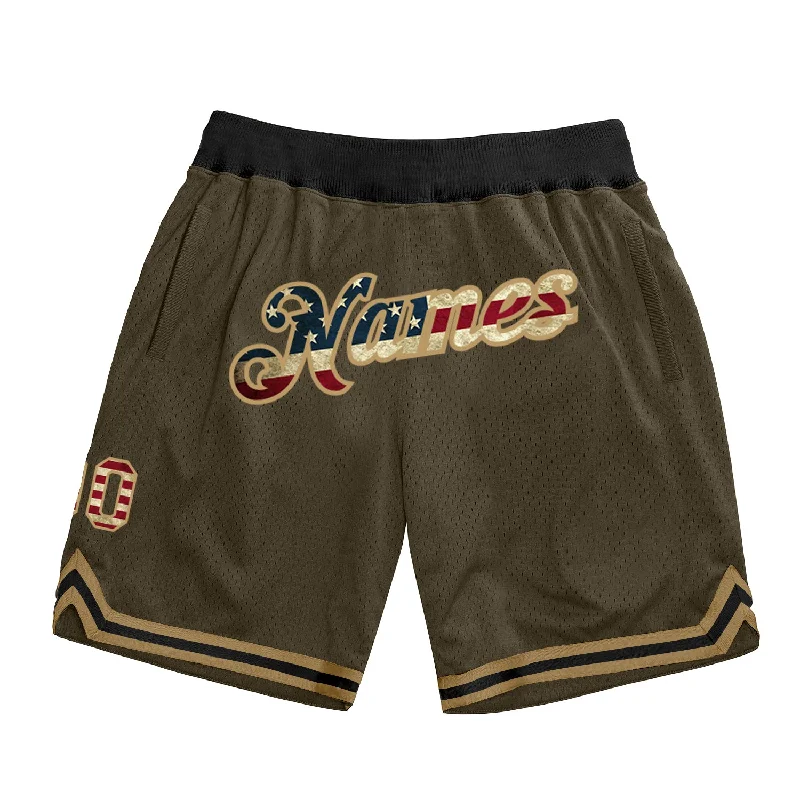 Fashion-Forward Unisex Apparel One Size Olive Vintage USA Flag-Old Gold Authentic Throwback Salute To Service Basketball Shorts Fashion-Forward Unisex Apparel One Size Olive Vintage USA Flag-Old Gold Authentic Throwback Salute To Service Basketball Shorts
