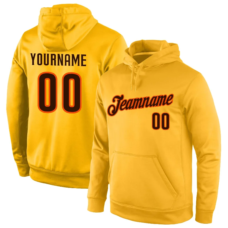 Sleek And Comfortable Unisex Wear One Size Gold Brown-Orange Sports Pullover Sweatshirt Hoodie Sleek And Comfortable Unisex Wear One Size Gold Brown-Orange Sports Pullover Sweatshirt Hoodie