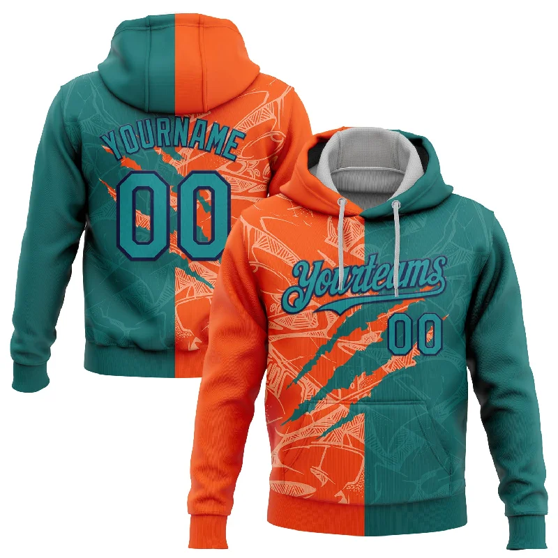 Contemporary Gender-Free Clothing Styles One Size Graffiti Pattern Teal Orange-Black 3D Scratch Sports Pullover Sweatshirt Hoodie Contemporary Gender-Free Clothing Styles One Size Graffiti Pattern Teal Orange-Black 3D Scratch Sports Pullover Sweatshirt Hoodie