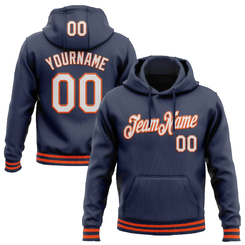 Unisex Everyday Fashion Essentials One Size Navy White-Orange Sports Pullover Sweatshirt Hoodie Unisex Everyday Fashion Essentials One Size Navy White-Orange Sports Pullover Sweatshirt Hoodie