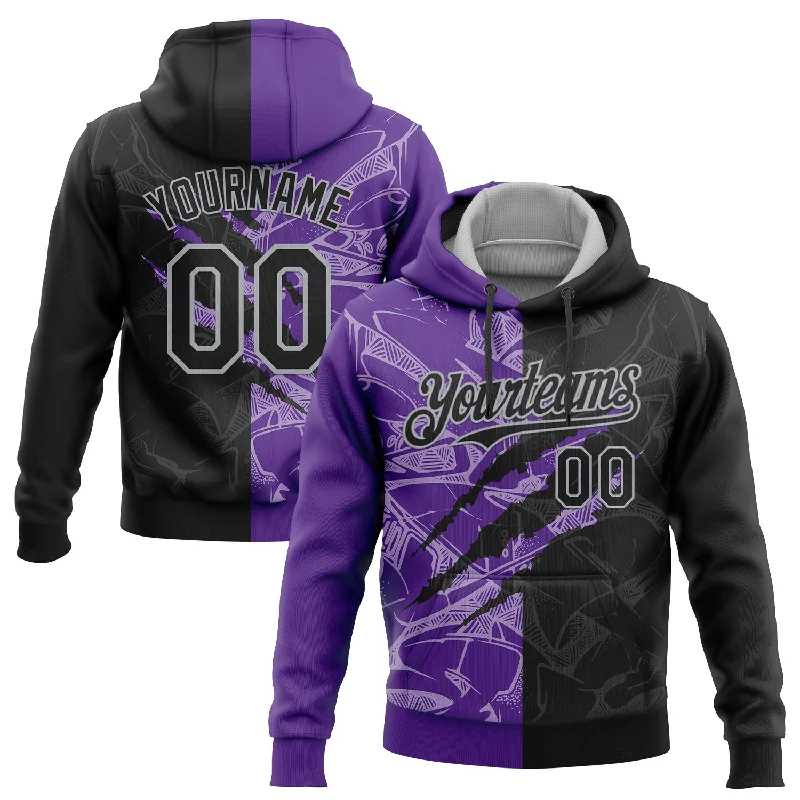 Modern Unisex Clothing For Any Occasion One Size Graffiti Pattern Black Purple-Gray 3D Scratch Sports Pullover Sweatshirt Hoodie Modern Unisex Clothing For Any Occasion One Size Graffiti Pattern Black Purple-Gray 3D Scratch Sports Pullover Sweatshirt Hoodie
