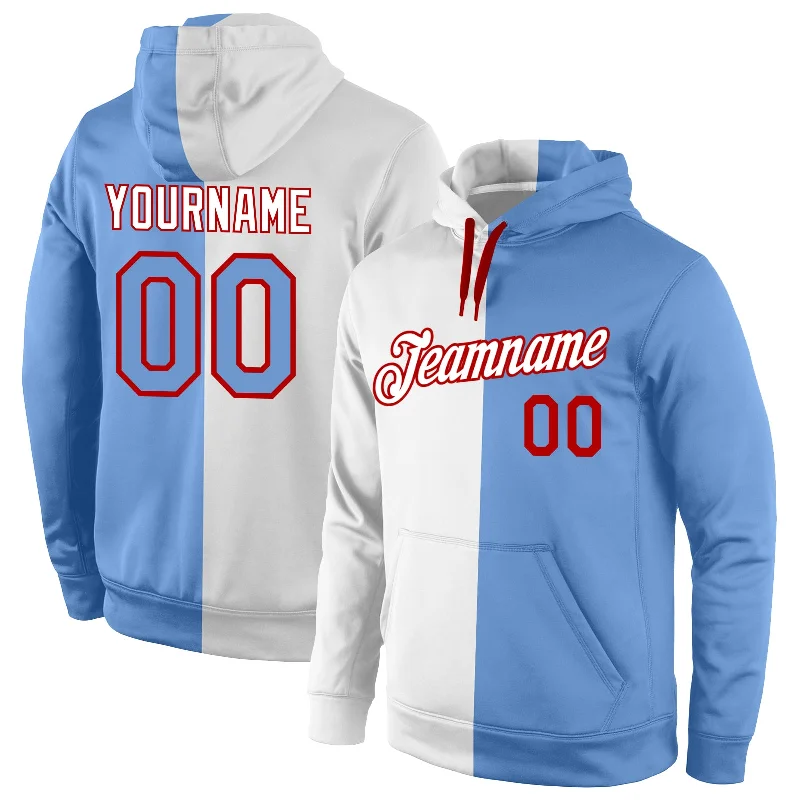 Relaxed-Fit Unisex Clothing Options One Size White Light Blue-Red Split Fashion Sports Pullover Sweatshirt Hoodie Relaxed-Fit Unisex Clothing Options One Size White Light Blue-Red Split Fashion Sports Pullover Sweatshirt Hoodie