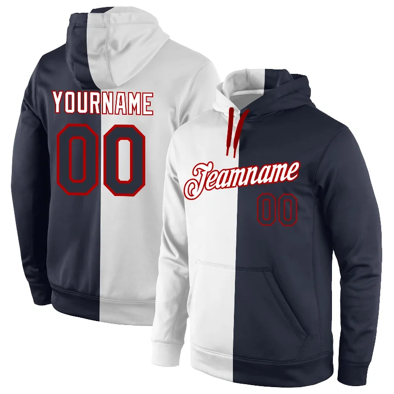 Soft And Breathable Unisex Loungewear One Size White Navy-Red Split Fashion Sports Pullover Sweatshirt Hoodie Soft And Breathable Unisex Loungewear One Size White Navy-Red Split Fashion Sports Pullover Sweatshirt Hoodie
