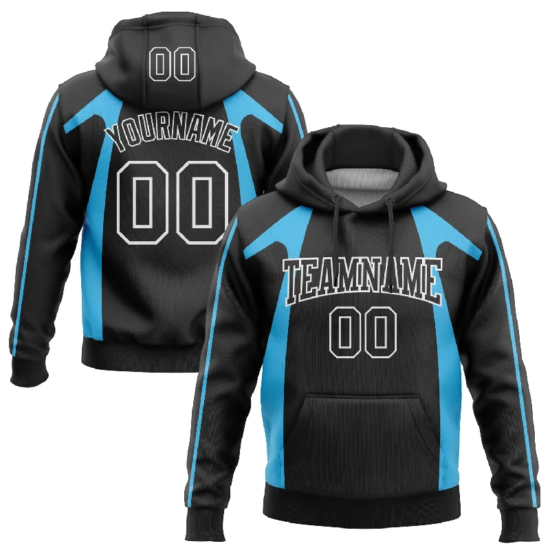 Functional And Stylish Unisex Outerwear One Size Black Sky Blue 3D Pattern Design Segmentation Patchwork Stripe Sports Pullover Sweatshirt Hoodie Functional And Stylish Unisex Outerwear One Size Black Sky Blue 3D Pattern Design Segmentation Patchwork Stripe Sports Pullover Sweatshirt Hoodie