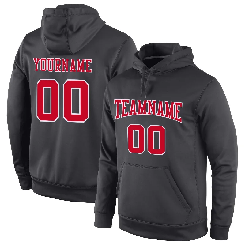 Classic And Timeless Unisex Style One Size Anthracite Red-White Sports Pullover Sweatshirt Hoodie Classic And Timeless Unisex Style One Size Anthracite Red-White Sports Pullover Sweatshirt Hoodie