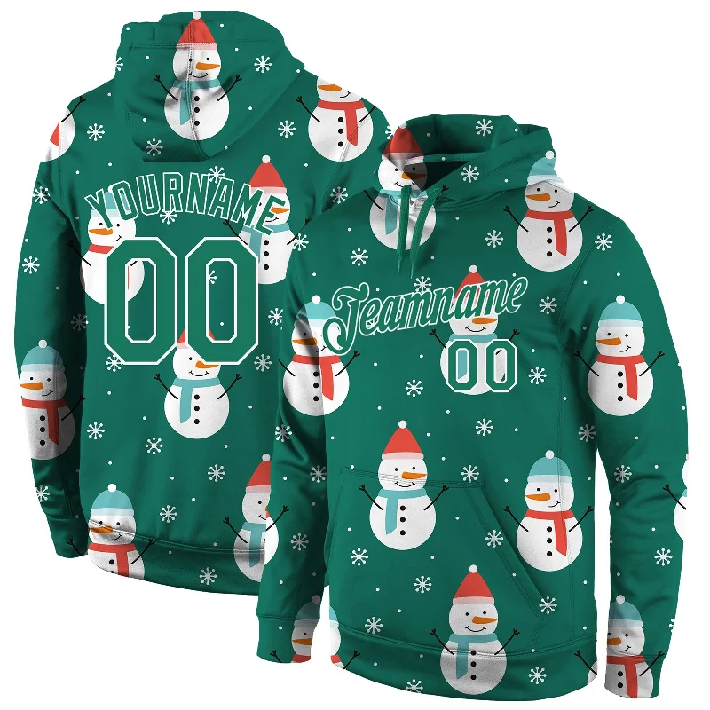 Soft And Breathable Unisex Loungewear One Size Kelly Green Kelly Green-White Christmas 3D Sports Pullover Sweatshirt Hoodie