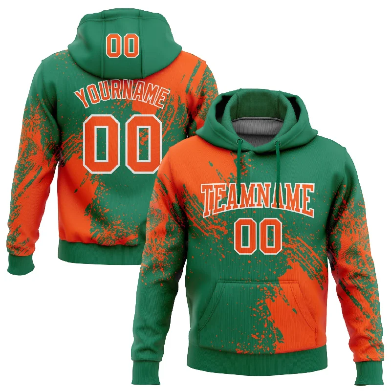 Versatile Gender-Free Wardrobe Essentials One Size Kelly Green Orange-White 3D Pattern Design Abstract Brush Stroke Sports Pullover Sweatshirt Hoodie Versatile Gender-Free Wardrobe Essentials One Size Kelly Green Orange-White 3D Pattern Design Abstract Brush Stroke Sports Pullover Sweatshirt Hoodie