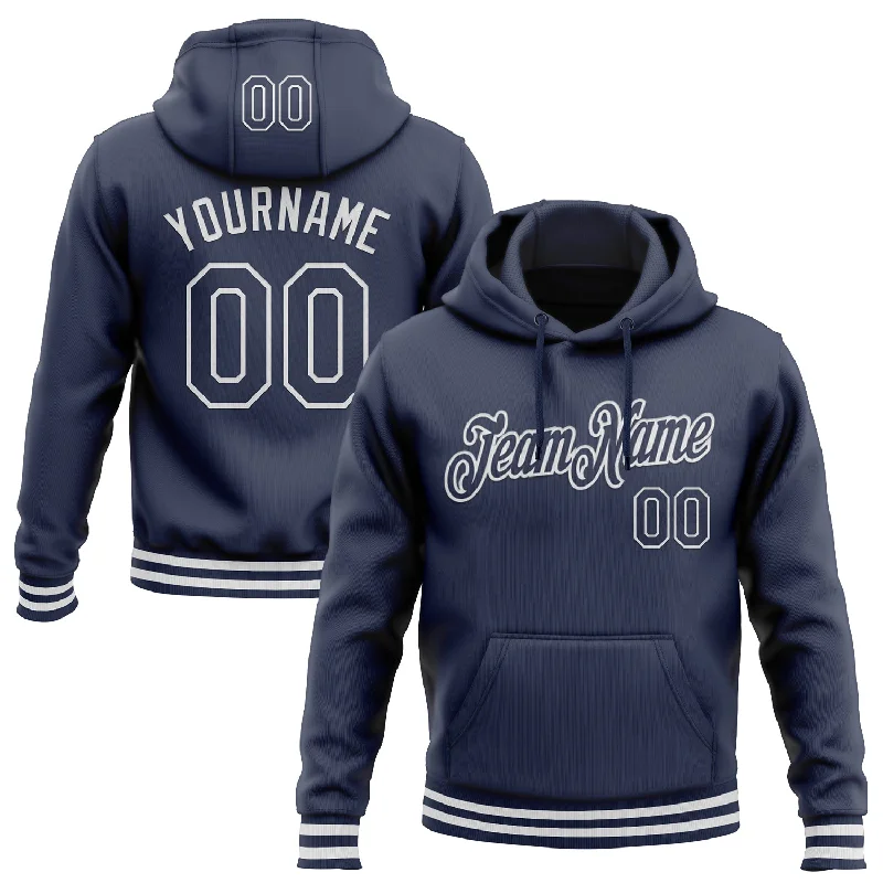 Gender-Neutral Trendy Clothing Styles One Size Navy White Sports Pullover Sweatshirt Hoodie Gender-Neutral Trendy Clothing Styles One Size Navy White Sports Pullover Sweatshirt Hoodie