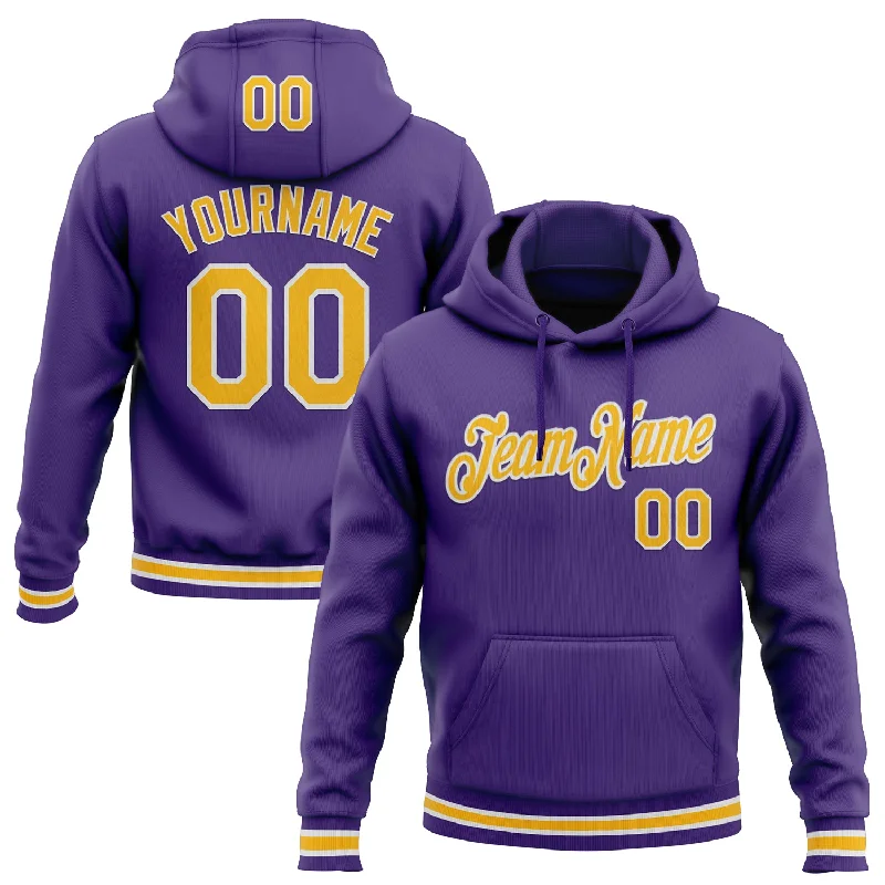 Classic Unisex Fashion Looks One Size Purple Gold-White Sports Pullover Sweatshirt Hoodie Classic Unisex Fashion Looks One Size Purple Gold-White Sports Pullover Sweatshirt Hoodie