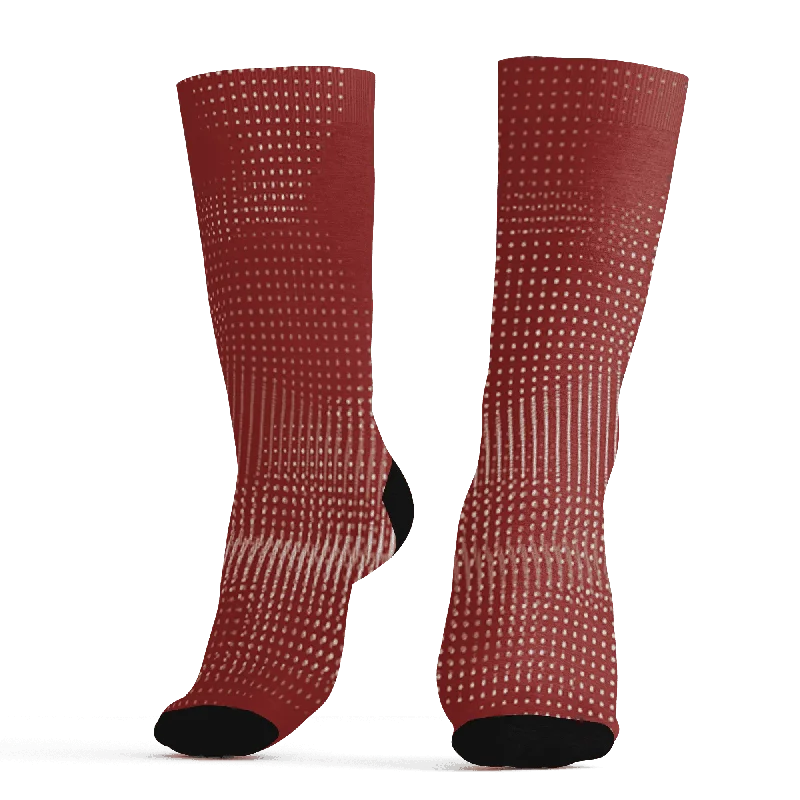 Exclusive Sale NastyJamz Dune Red 13s Socks Match Kicks Rule All-Over Print