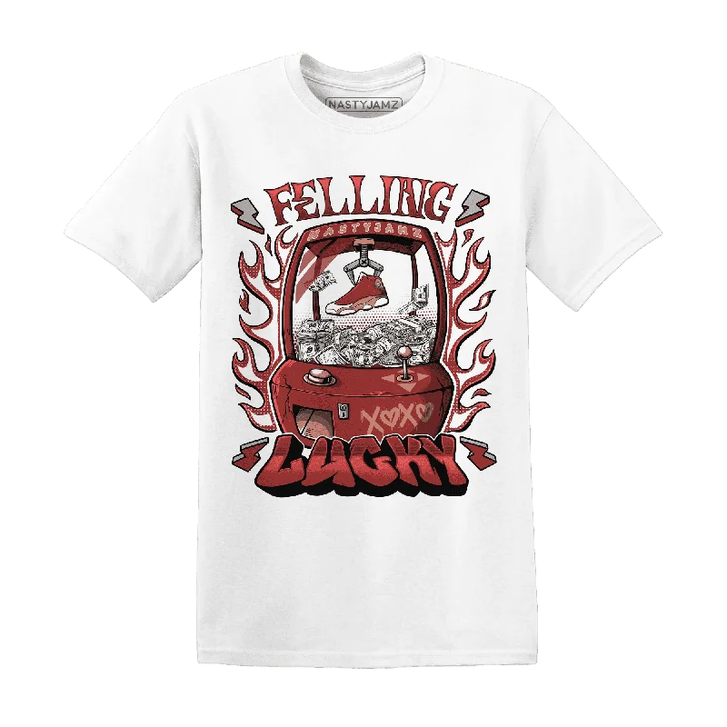 Style Breakthroughs NastyJamz Dune Red 13s T-Shirt Match  Feeling Lucky