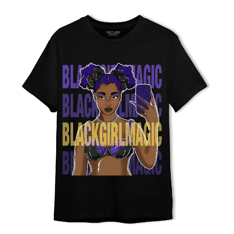 Weekend Exclusive NastyJamz Field Purple 12s T-Shirt Match Black Magic Girl Selfie