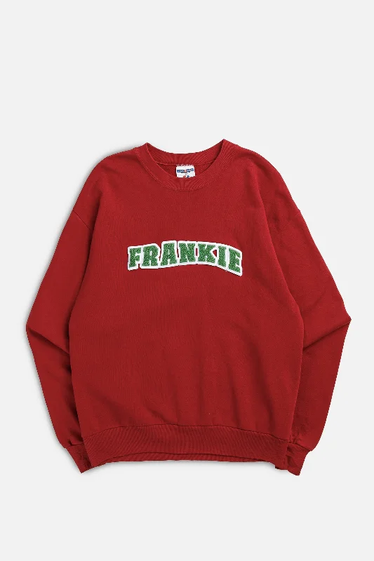 Fashion-Forward Gender-Neutral Outerwear Frankie Upcycled Varsity Sweater