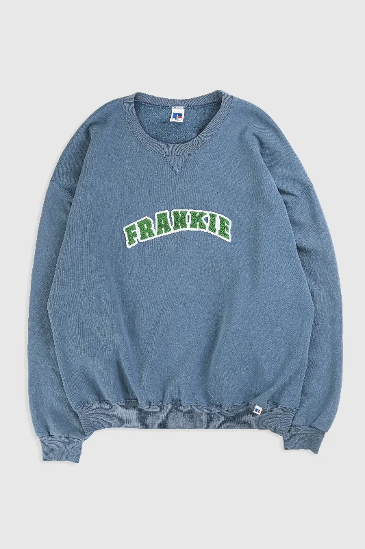 Minimalist Unisex Wardrobe Must-Haves Frankie Upcycled Varsity Sweatshirt - XXL
