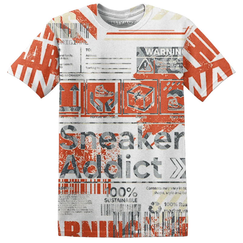 Flash Sale NastyJamz Georgia Peach 3s T-Shirt Match Sneaker Addict Warning All-Over Print
