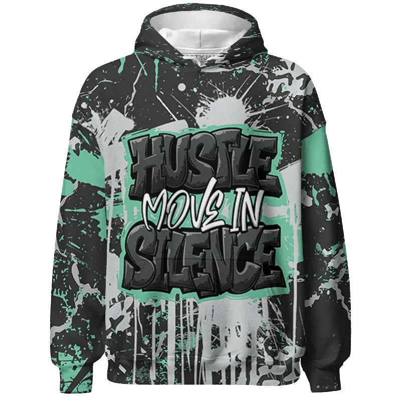 NastyJamz Green Glow 3s Hoodie Match Hustle Move In Silence All-Over Print