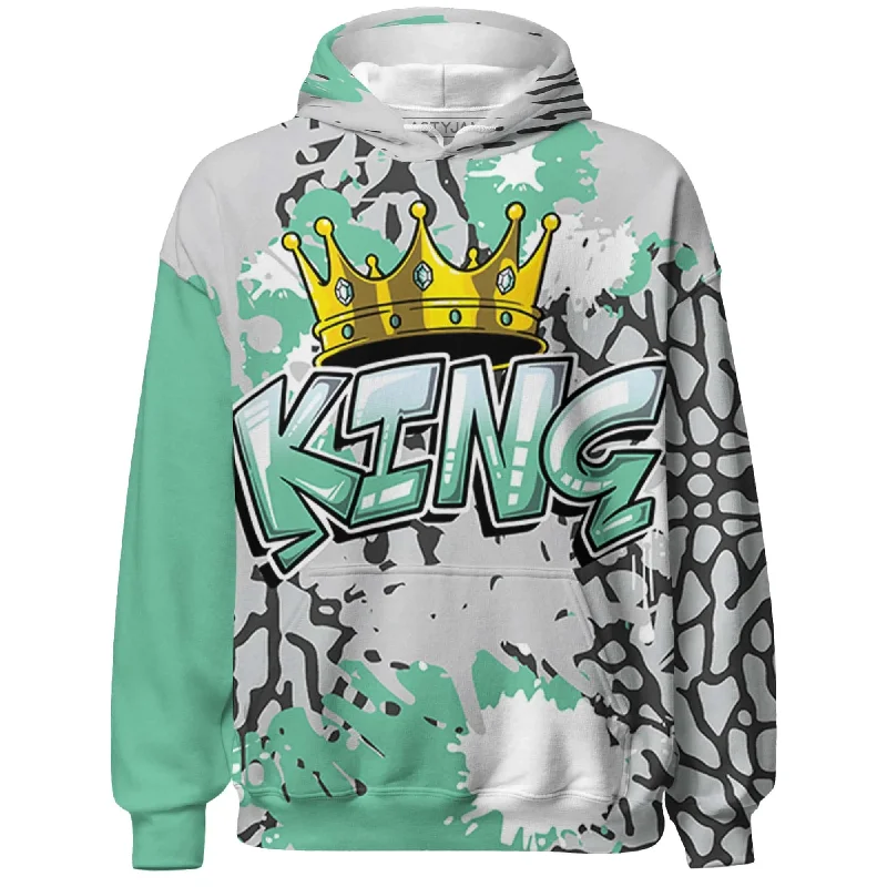 NastyJamz Green Glow 3s Hoodie Match KING All-Over Print