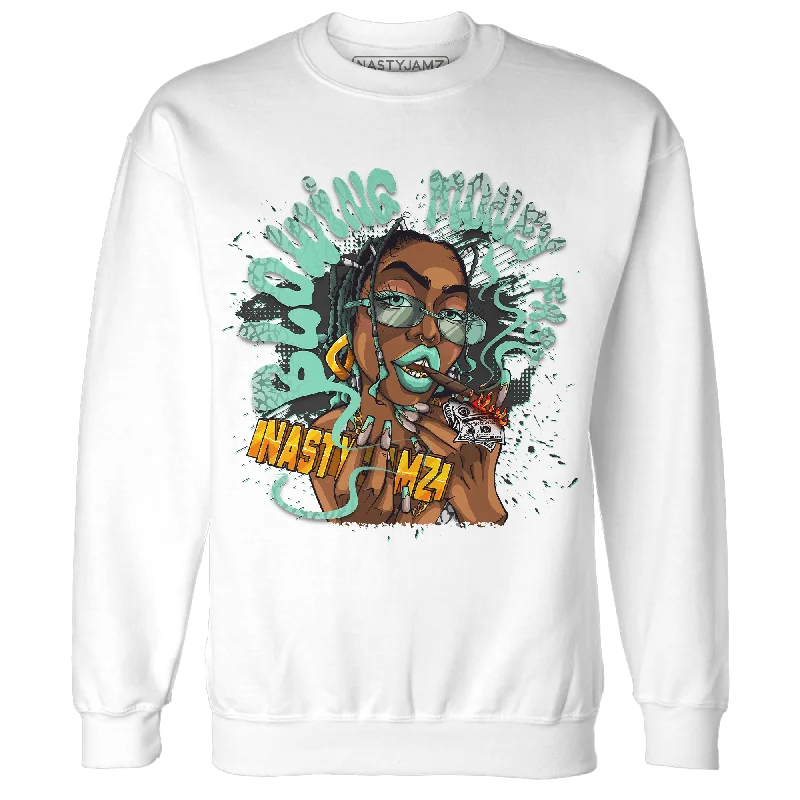 Imeless Style NastyJamz Green Glow 3s Sweatshirt Match Blowing Money Fast Girl