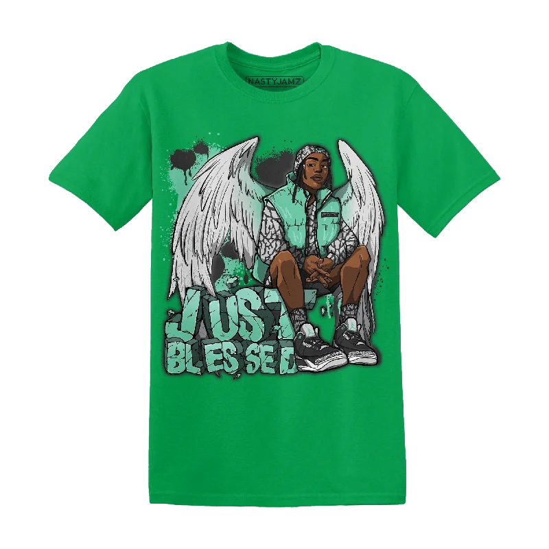 Functional And Stylish Unisex Wear NastyJamz Green Glow 3s T-Shirt Match Just Blessed