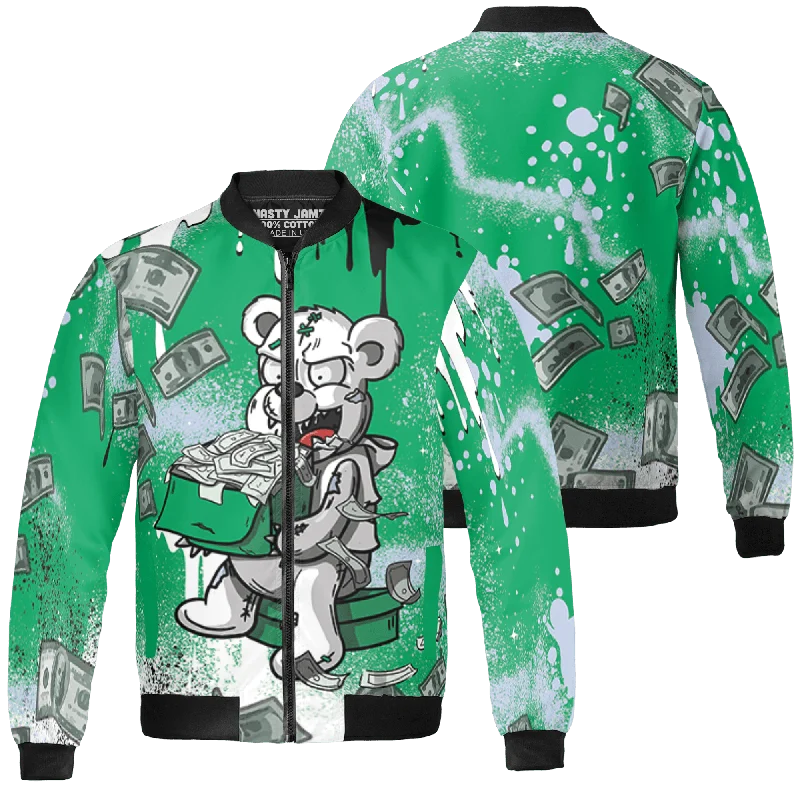 Minimalist Unisex Fashion Essentials NastyJamz Lucky Green 5s Jacket Match Cash Money Splash Paint All-Over Print Minimalist Unisex Fashion Essentials NastyJamz Lucky Green 5s Jacket Match Cash Money Splash Paint All-Over Print