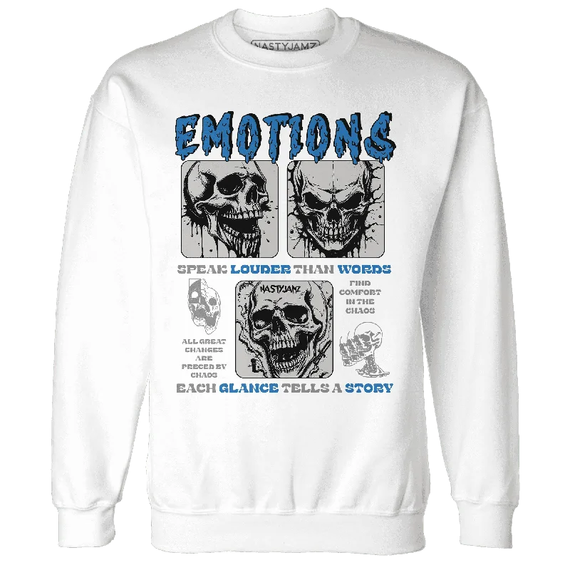 NastyJamz Industrial Blue 4s Sweatshirt Match Emotions Skull