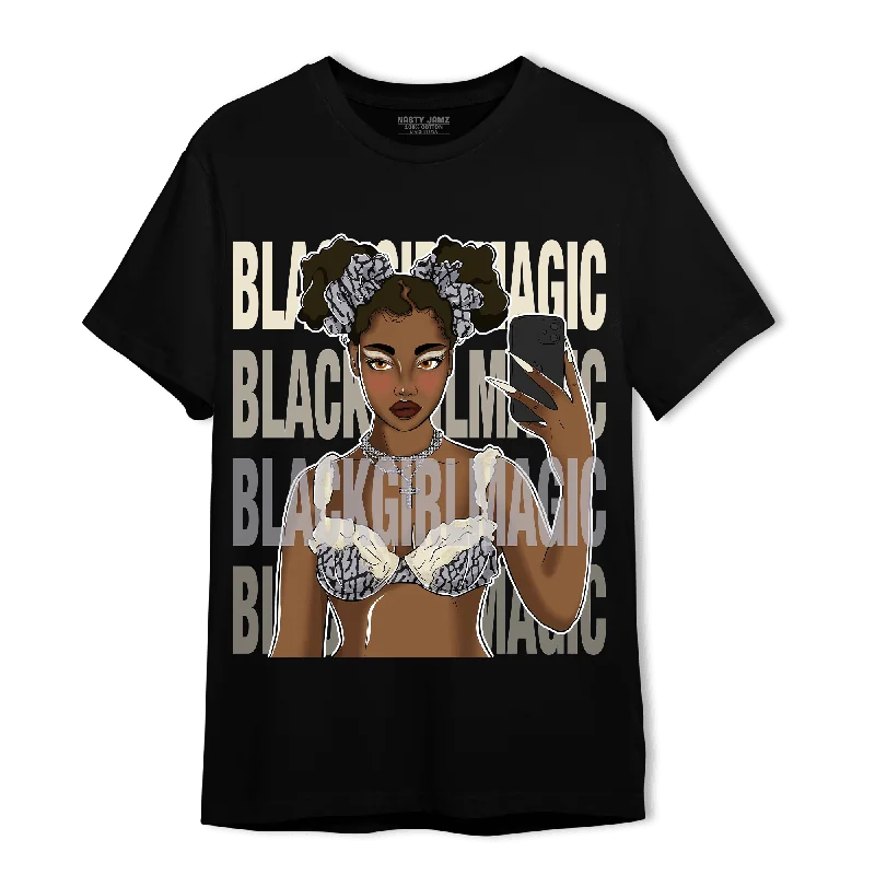 Fashion Forward Femininity NastyJamz Off Noir 3s T-Shirt Match Black Magic Girl Selfie
