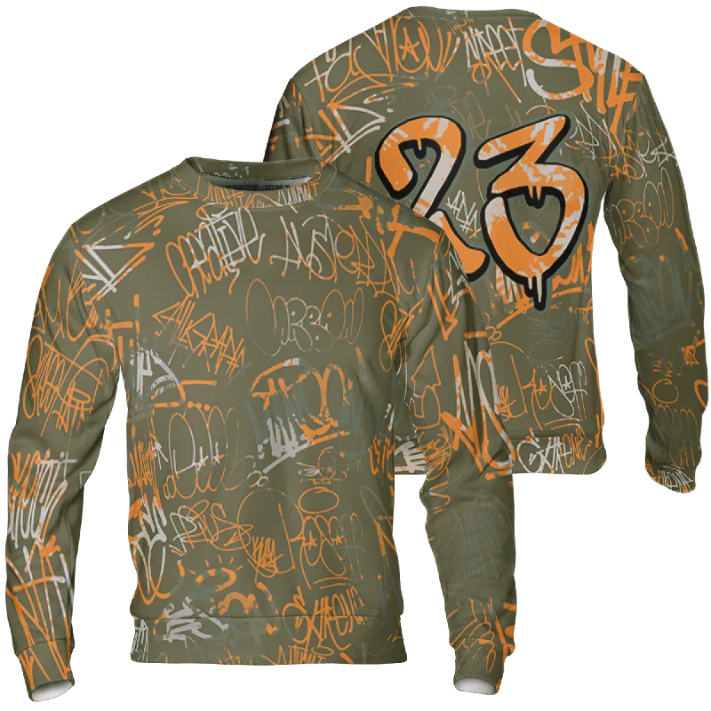 Casual Chic Deals NastyJamz Olive 5s Sweatshirt Match 23 Hiphop Graffiti Pattern All-Over Print Casual Chic Deals NastyJamz Olive 5s Sweatshirt Match 23 Hiphop Graffiti Pattern All-Over Print