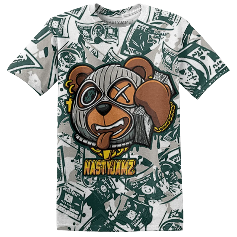 Dive Into Trendy Styles NastyJamz Oxidized Green 4s T-Shirt Match Money Motive BER All-Over Print