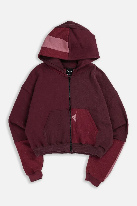 Gender-Neutral Clothing Styles Rework Adidas Crop Zip Hoodie - M