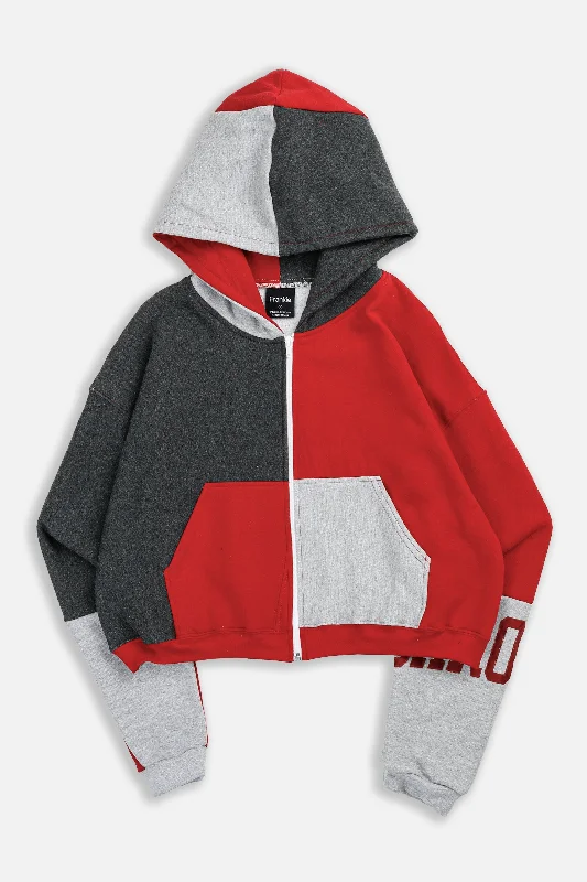 Urban-Inspired Unisex Fashion Trends Rework Carolina Crop Zip Hoodie - L