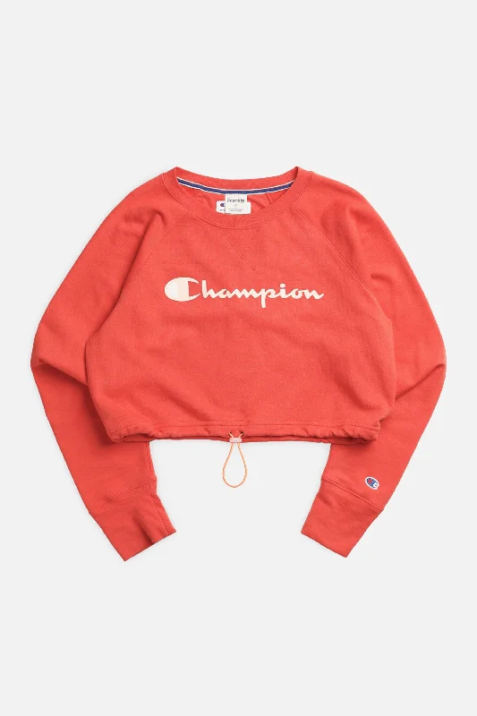 Trendy Unisex Rework Champion Crop Sweatshirt - XL