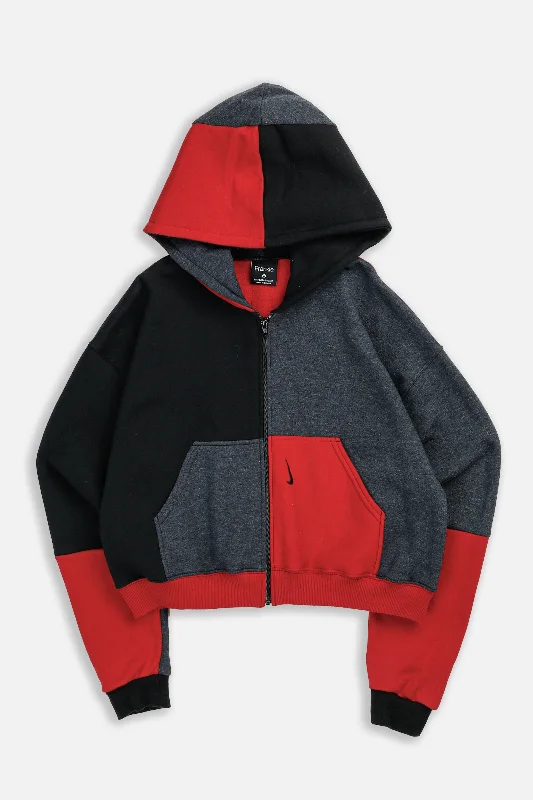 Rework Nike Crop Zip Hoodie - M