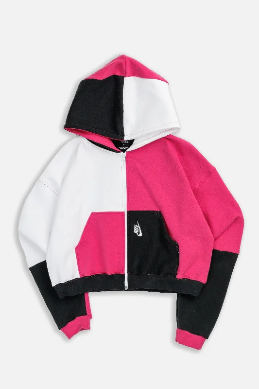 Rework Nike Crop Zip Hoodie - M