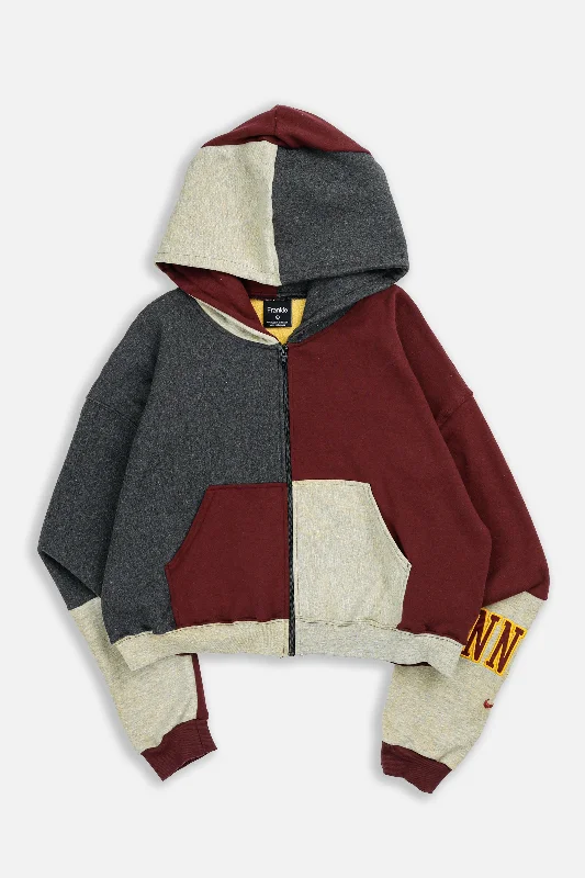 Elegant And Minimal Gender-Free Clothing Rework Nike Minnesota Crop Zip Hoodie - L